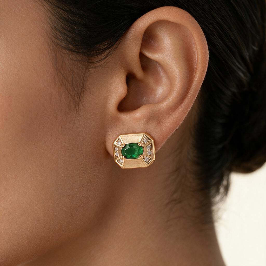 Woman wearing the earring