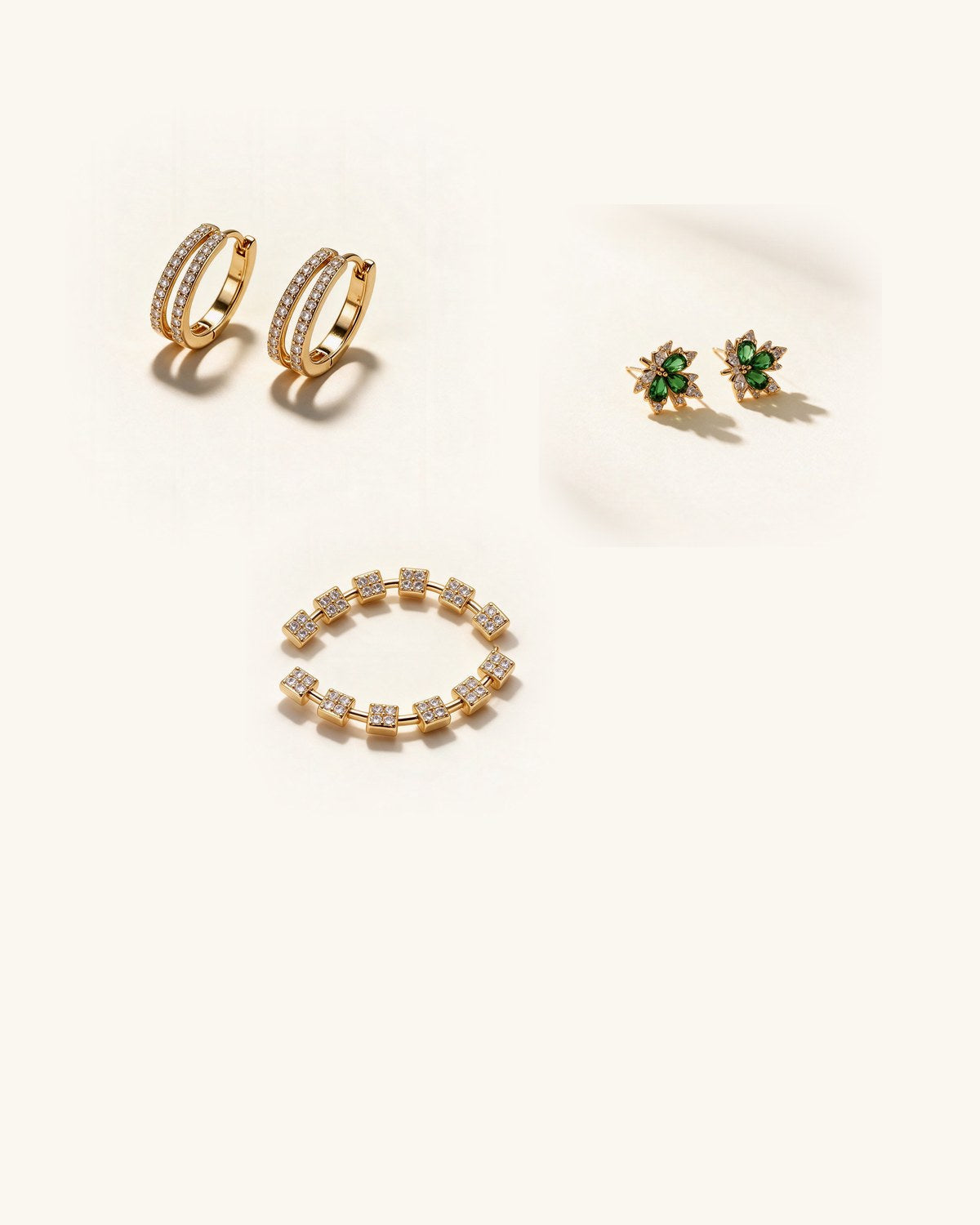 New arrivals jewellery flat lay